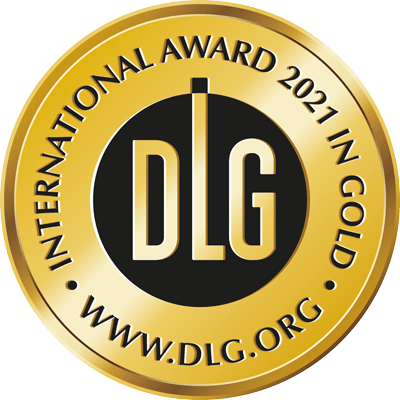 DLG International Award 2021 in Gold distinction with gold medal and DLG logo.